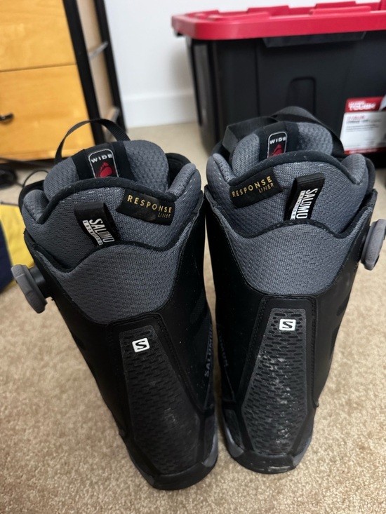 Salomon Black Dialogue Dual Boa Snowboard Boot Wide - 25.5